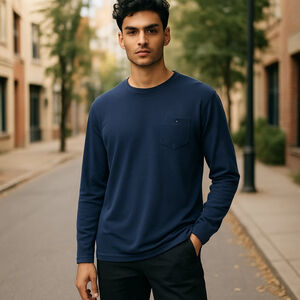 Men's Hurley waffle Long Sleeve T-Shirt Size L Blue